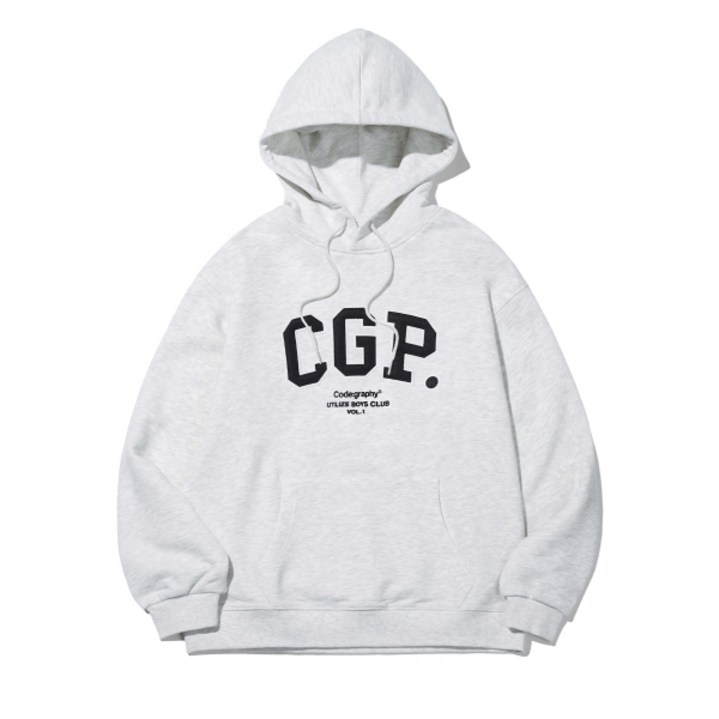 [백화점,매장정품] 코드그라피 CGP 아치 로고 후디_멜란지그레이