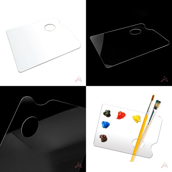 투명 유리 팔레트 물감 혼합용 화구 화실용품 유리팔레트 물감팔레트