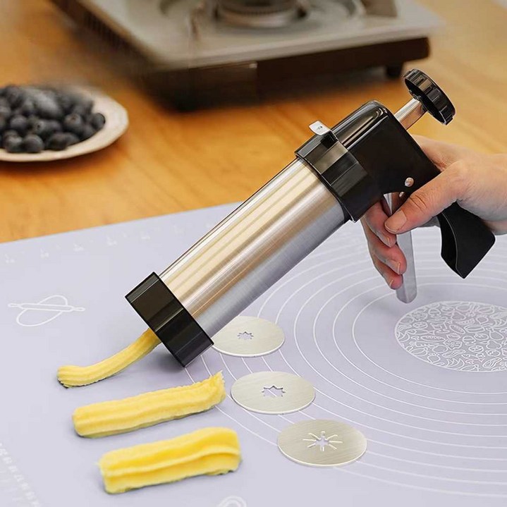 업소용 추러스 머신 꽈배기 3개 반죽짜는기계 메이커 제조기