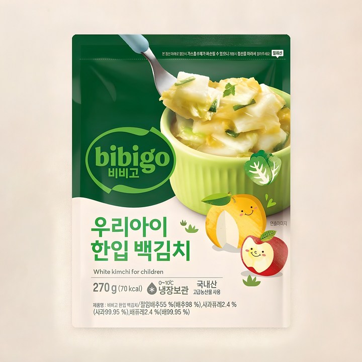 로켓프레시 비비고 우리아이 한입 백김치 로켓프레시 비비고 우리아이 한입 백김치