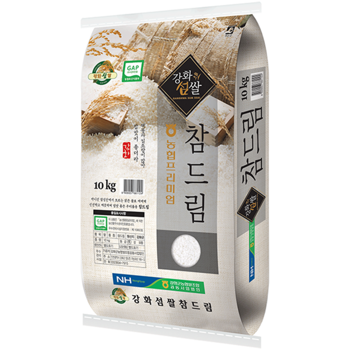 강화군농협 강화섬쌀 GAP 인증 참드림 백미, 10kg(특등급), 1개