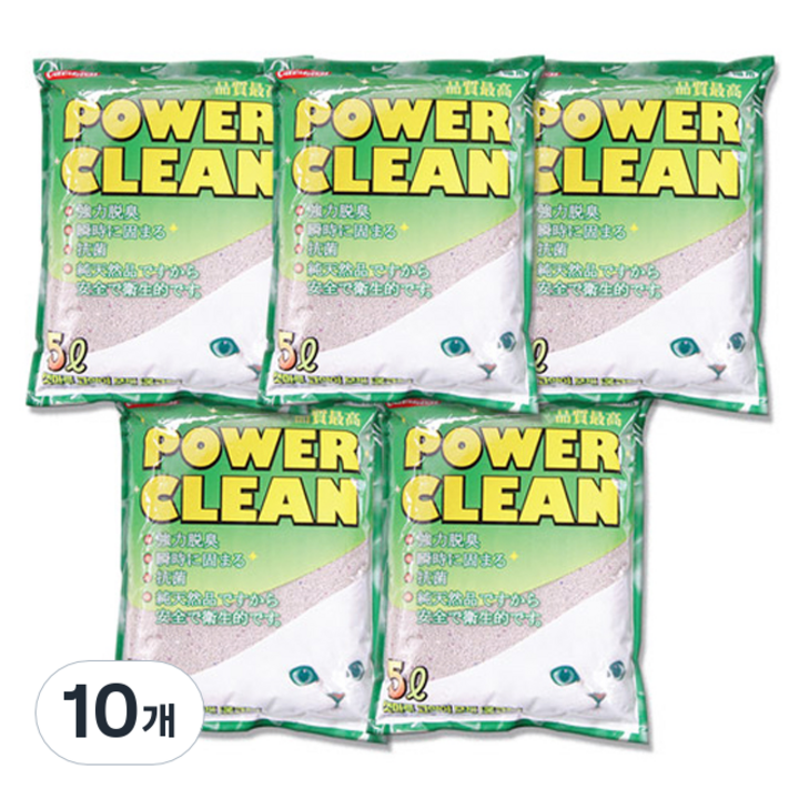 캣마루 파워크린 벤토나이트, 5L, 10개, 무향