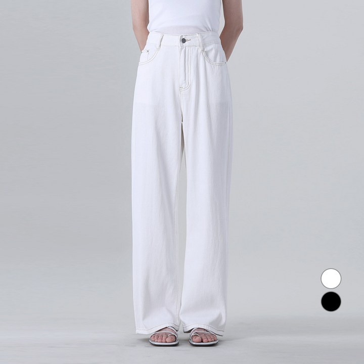 여름통바지 어썸어라운드 여성용 스티치 기장선택 코튼 와이드 팬츠