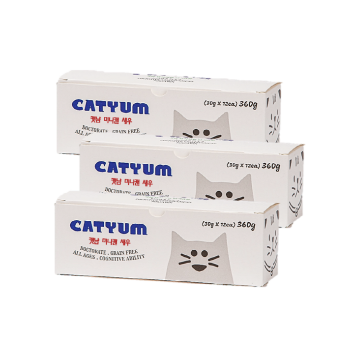 지위픽캔 베러펫 캣냠 고양이 습식사료 캔 새우 30g, 36개
