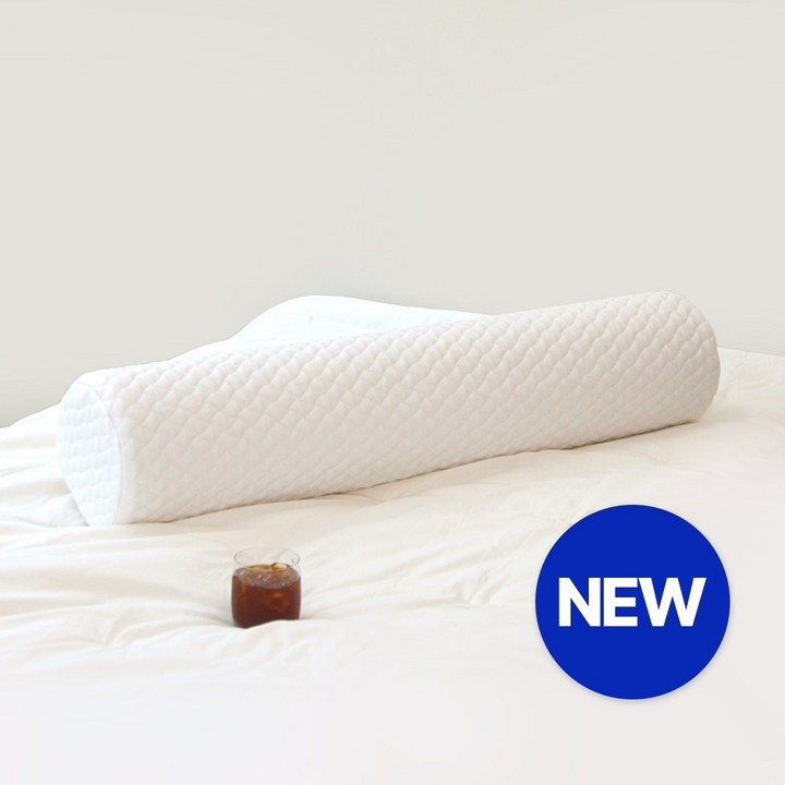 수면공감 초밀착 우유 냉감 바디필로우 원통 메모리폼 롱쿠션, 화이트