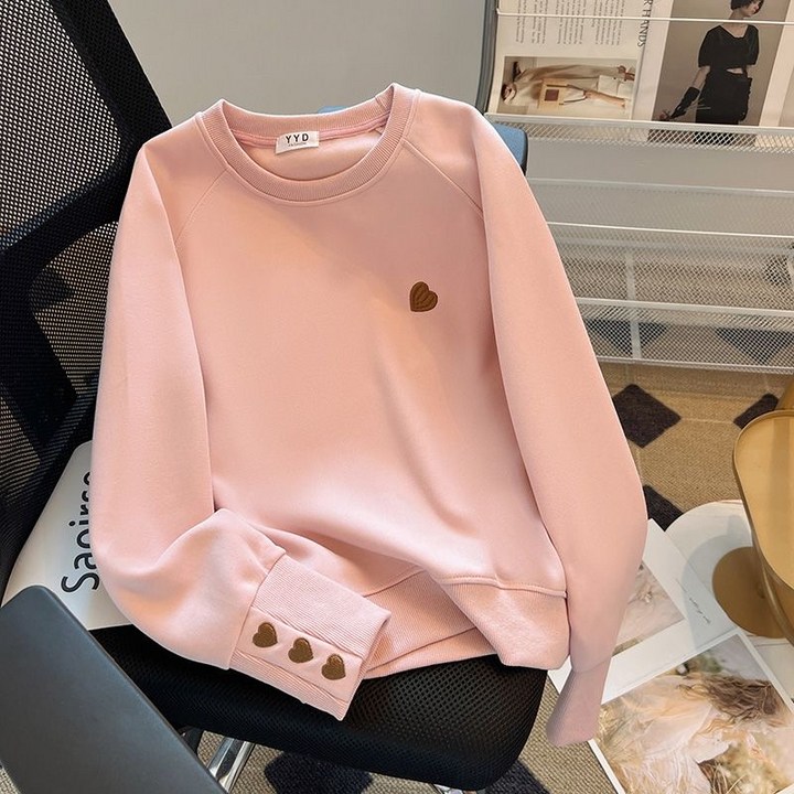 휠렉스 여성 라운드 하트자수 데일리 맨투맨 JT247 휠렉스 여성 라운드 하트자수 데일리 맨투맨 JT247