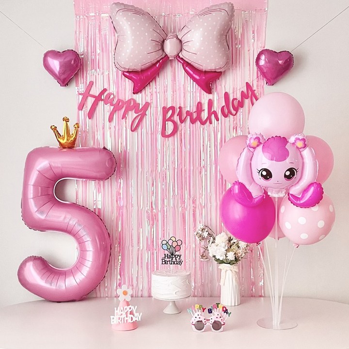연지마켓 하츄핑 풍선 캐치 티니핑 생일 파티 용품 세트