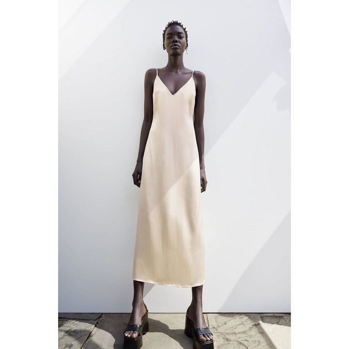 자라 ZARA 새틴 이펙트 원피스155091