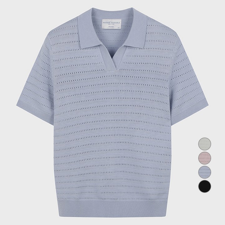 폴햄 여성용 라인 펀칭 슬릿 티에리 니트