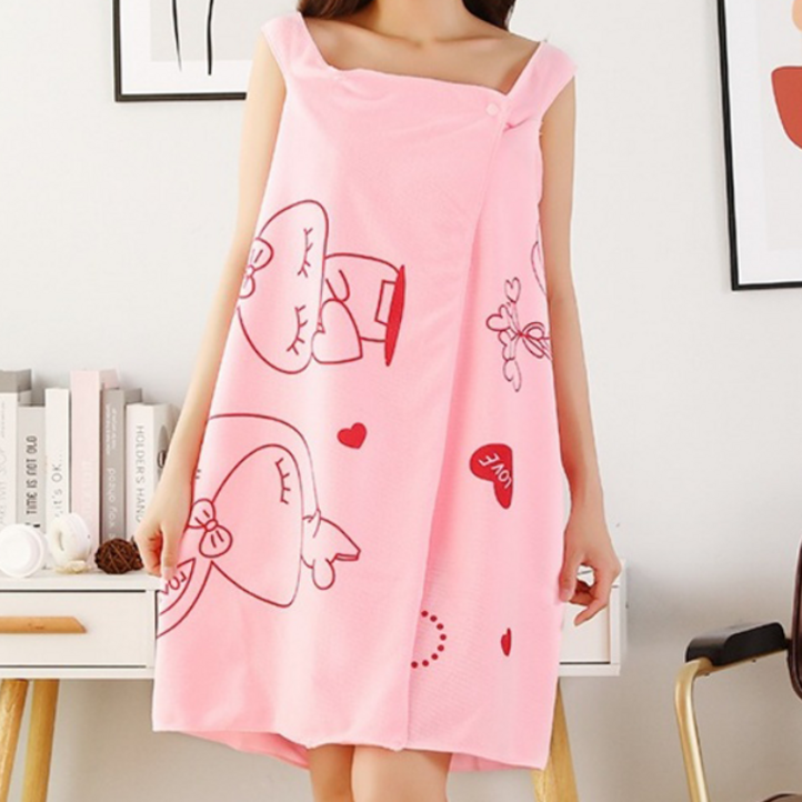 레오빈스 여성용 목욕 수건 샤워가운 85 x 135 cm