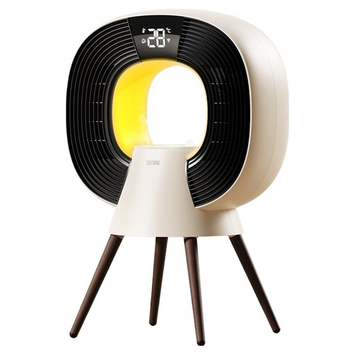 소싱 대용량 가습기 겸용 PTC 리모컨 온풍기 3000W, 화이트베이지, 새턴2