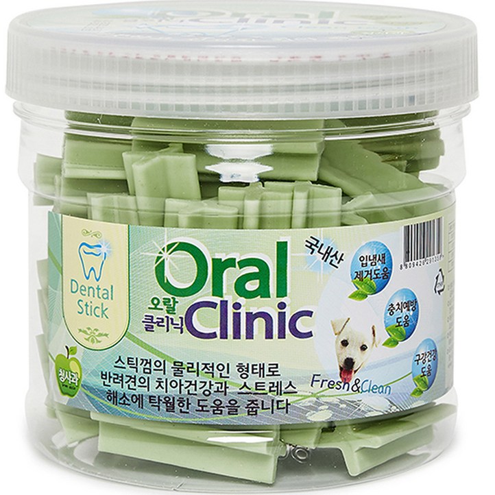 오랄클리닉 반려동물 덴탈껌 300g, 청사과, 1개