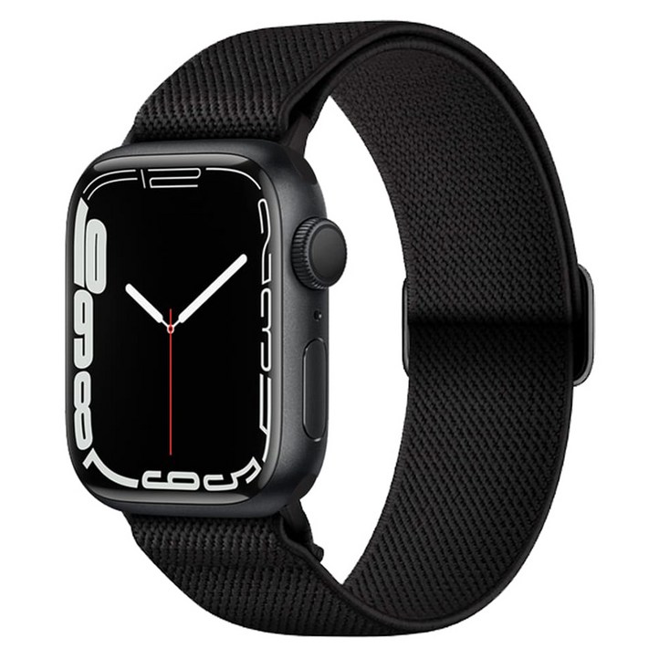 아이몰 애플워치 고탄력 나일론 스포츠 밴드 스트랩, 블랙, 1개