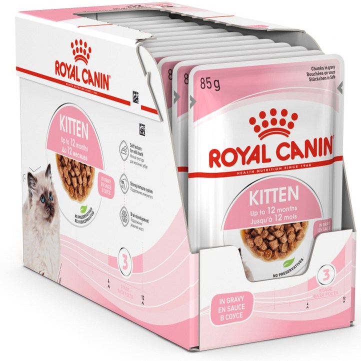 로얄케닌 키튼 파우치 12개 1박스. 새끼고양이 주식