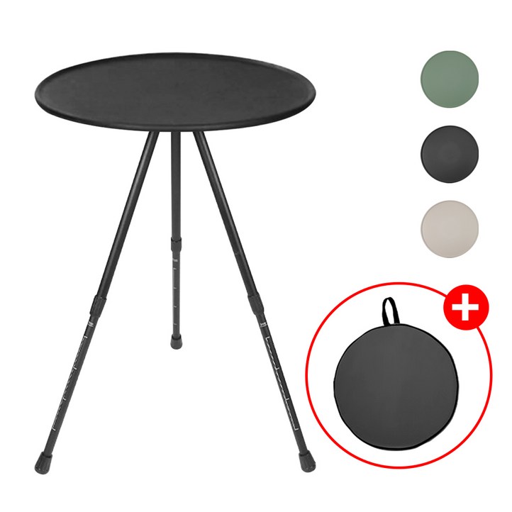 원형 캠핑 테이블 사이드 보조 경량 테이블 LUAZOT