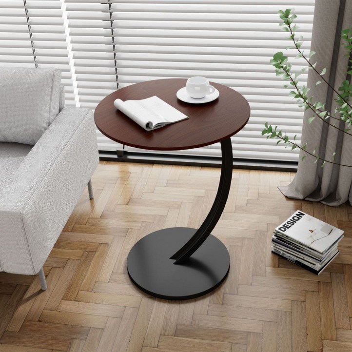 RichMagic 유럽식 패션 아이디어 티테이블 62cm40cm, 다갈색