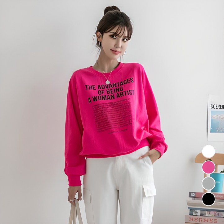 나크21 5599 루즈핏 프린팅 맨투맨티 KO11T18 나크21 5599 루즈핏 프린팅 맨투맨티 KO11T18