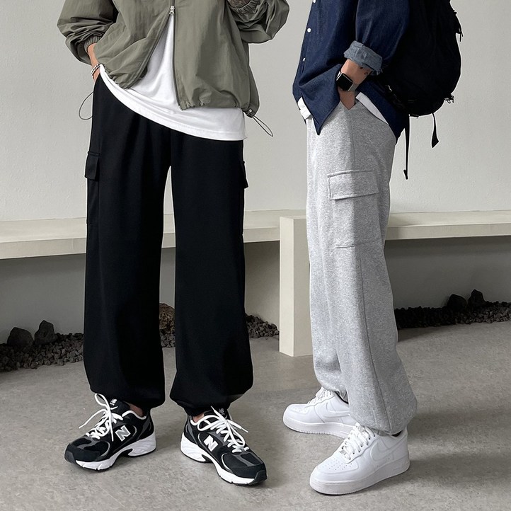 어둑 와이드 벌룬핏 카고 조거팬츠