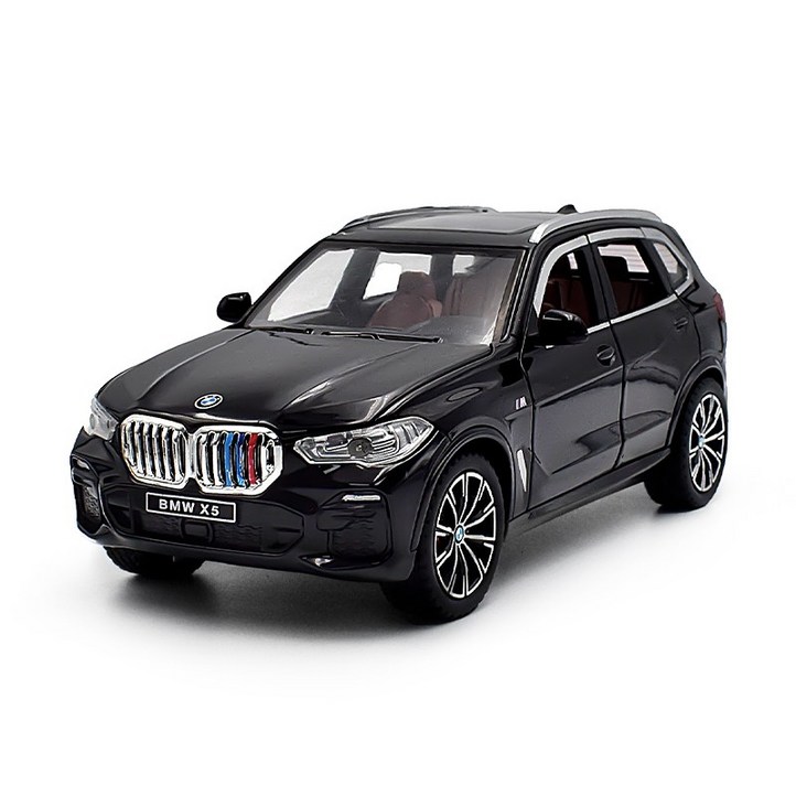 칠나무 seventrees BMW X5 SUV 다이캐스트 모형 124 미니어쳐 피규어 자동차 장난감 XA240724, 1개, 블랙 칠나무 seventrees BMW X5 SUV 다이캐스트 모형 124 미니어쳐 피규어 자동차 장난감 XA240724, 1개, 블랙