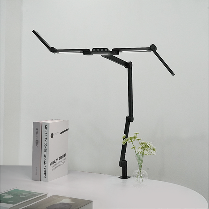 룩스베러 STDL04 스탠드 삼성 시력보호 와이드 책상스탠드, 블랙