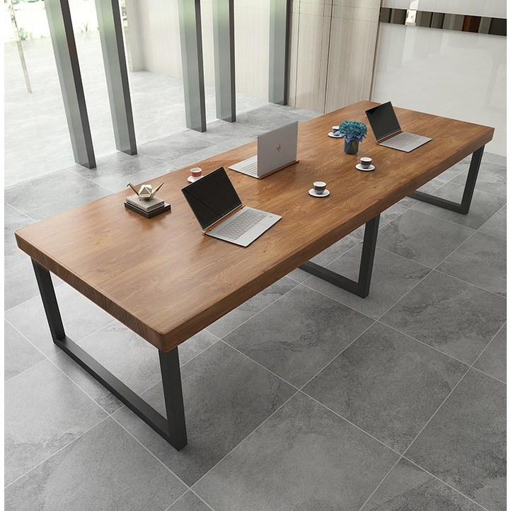 미니멀 원목 테이블 10인용 식탁 다이닝 대형 책상 회의 오피스 서재 데스크
