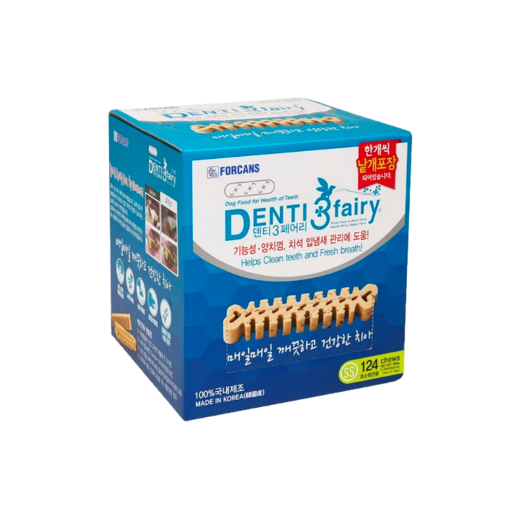 포켄스 덴티페어리 디스펜서 덴탈껌 SS 124개입