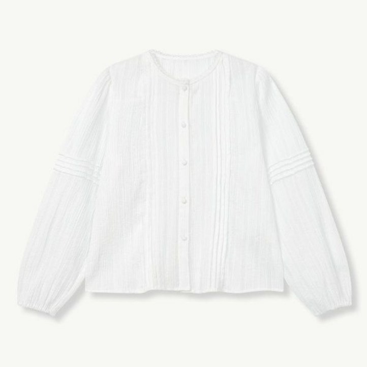 지컷 24핀턱 레이스 코튼 블라우스72543601011289707