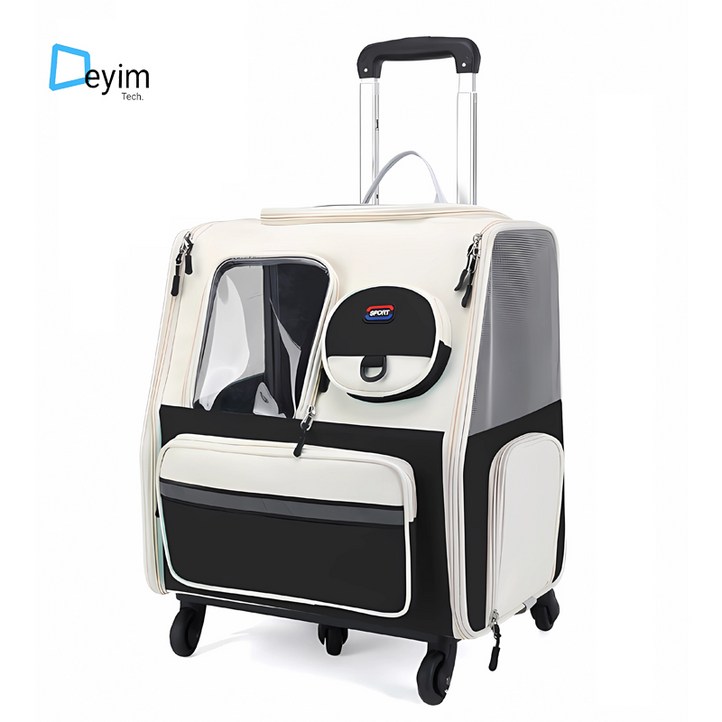 eyimtech 초대형 반려동물 백팩 강아지 고양이 이동가방 이동식 백팩 접이식 반려동물백팩캐리어휠