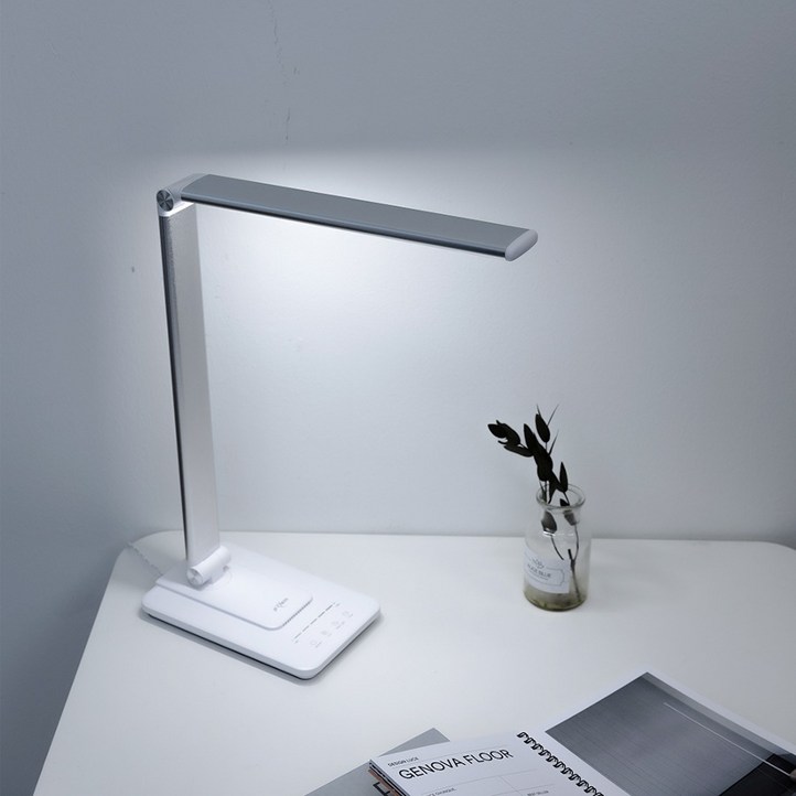 프리즘 크레모아 LED 스탠드 PL6100SW 시력보호 무드등 겸용 각도조절 책상 조명