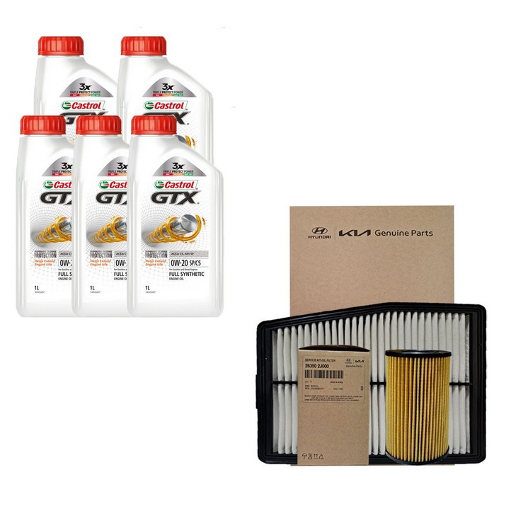 소나타 DN8 하이브리드 모튤 하이브리드 0W205LSP 순정 필터 엔진오일세트 2M000L5100