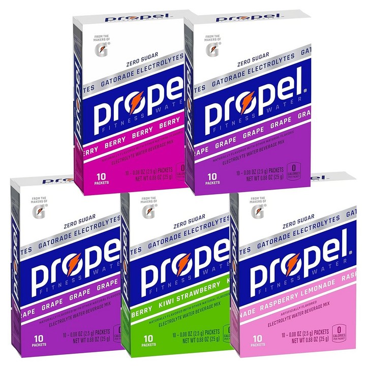 2.5 G pack of 50, 4Flavor Variety Pack, Propel  2.5 G50팩, 4가지 맛 버라이어티 팩, 프로펠 파우더 패킷 4가지 맛 버라이어티