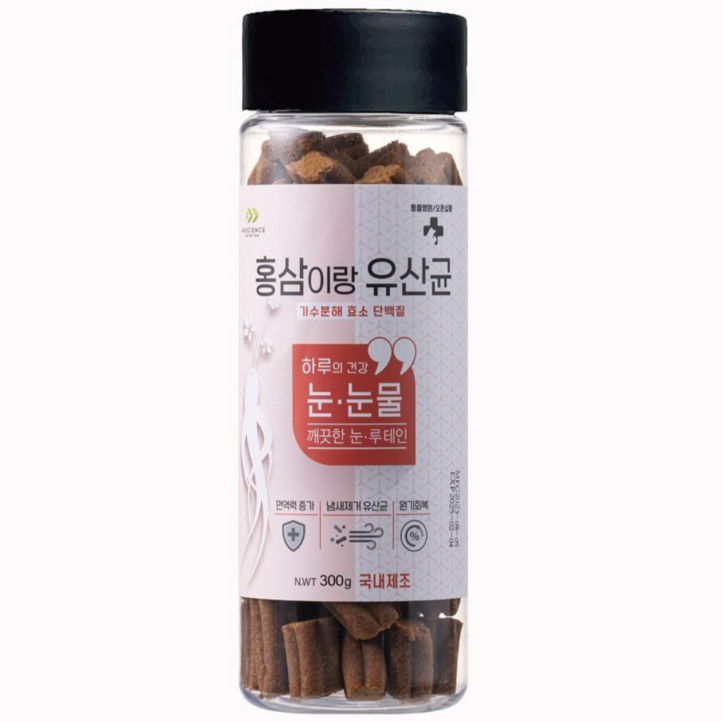 국내산제조 동물병원간식 홍삼이랑유산균 강아지 가수분해 영양간식 4종