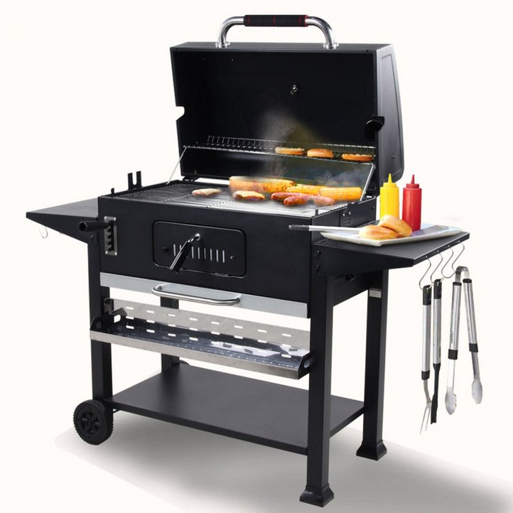 카나모 초특대형 훈제 바베큐그릴 플러스 숯불 야외 캠핑 직화 화로