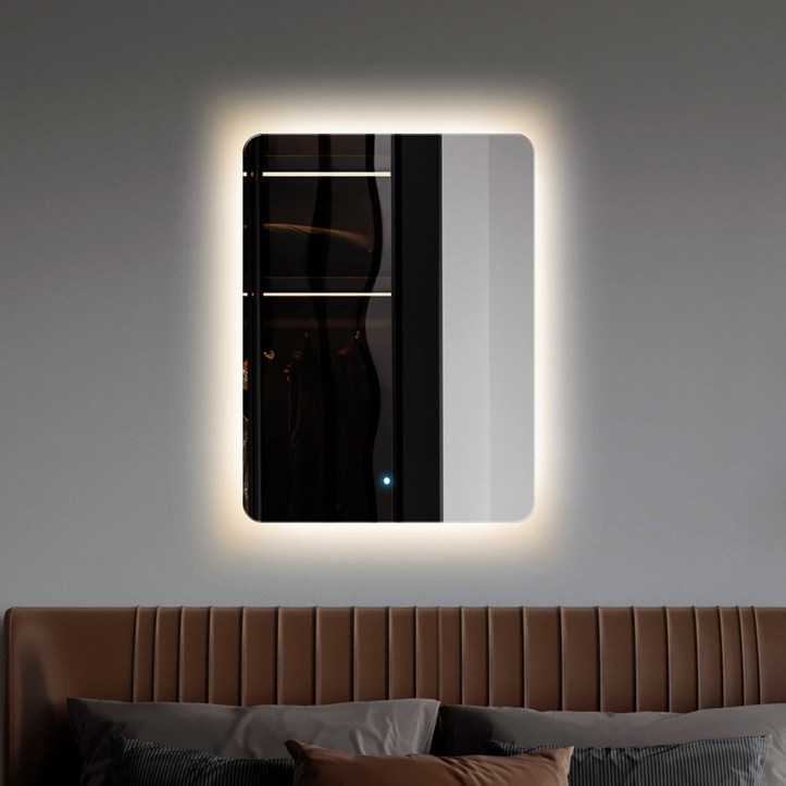 온미러 LED 사각형 거울 간접 조명 노프레임 KC인증 벽걸이 욕실 화장실 화장대 인테리어 7320610882