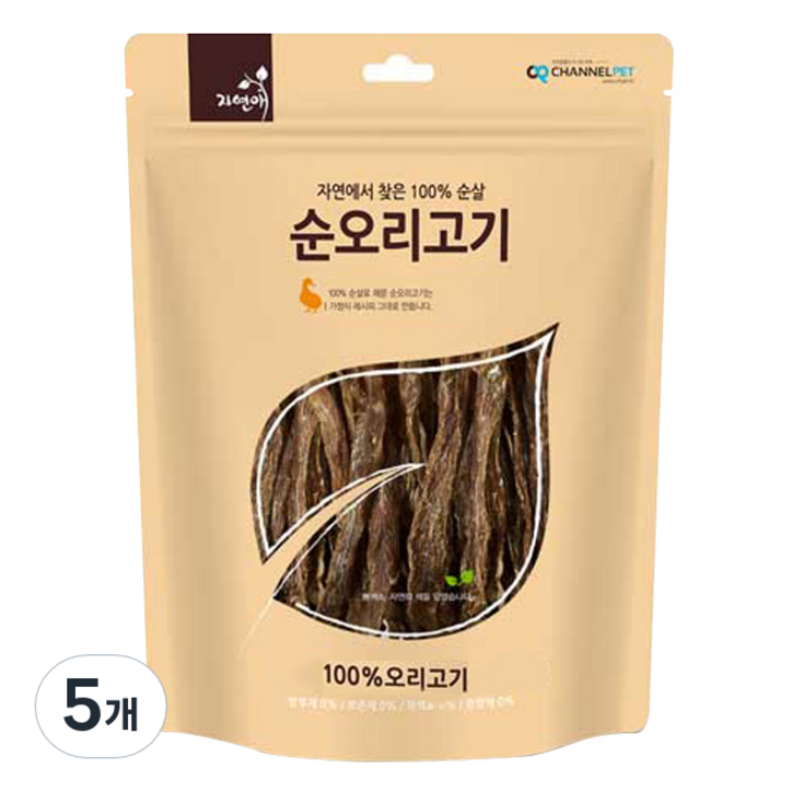 자연애 무첨가 강아지간식 순오리고기 200g, 오리고기, 5개