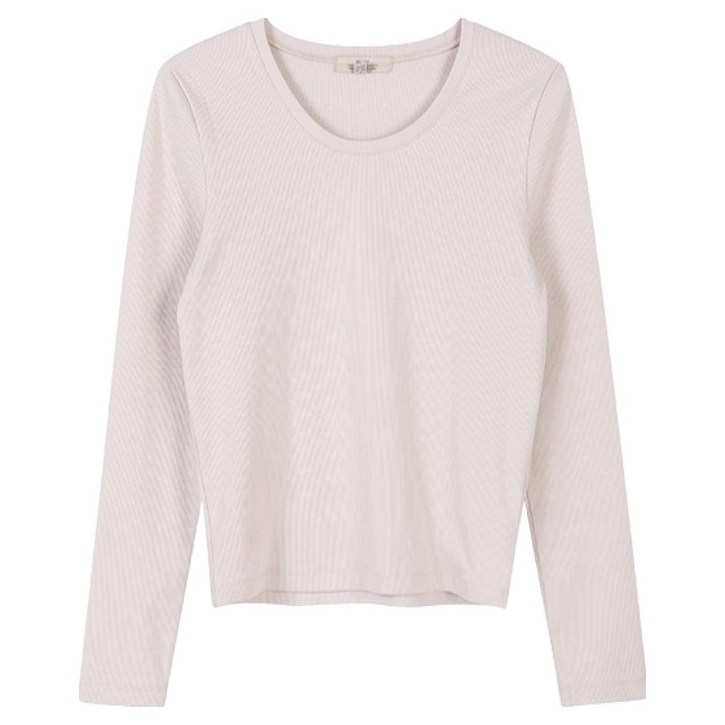 플라스틱아일랜드 여성용 슬림 긴팔 티셔츠 PQ7CL202