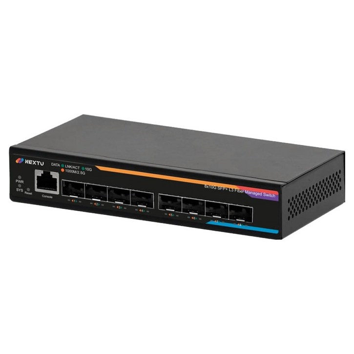 넥스트유 스하판 8포트 기가 10G 8SFP L3 매니지먼트 스위칭허브