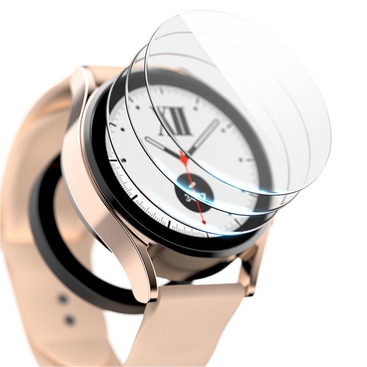 구스페리 갤럭시워치 9H 고강도 풀커버 강화유리 액정보호필름 3개 세트, 투명, 1세트