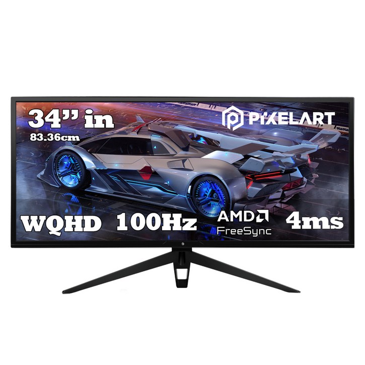 픽셀아트 WQHD 100Hz 일반 평면 모니터, 83.36cm, PAQ3400WIDE