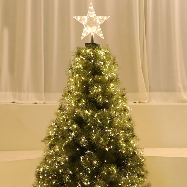 조아트 드레스 지네전구 15줄 600구  탑별, 녹색선웜전구, 200cm, 1개