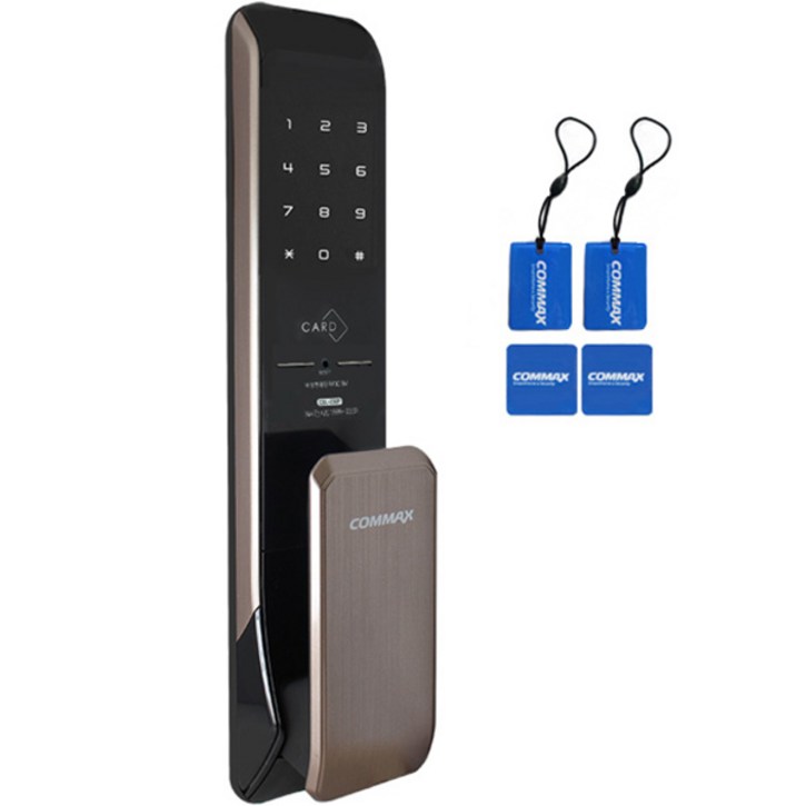 COMMAX 푸시풀 디지털도어락 기본 열쇠식 CDL230P 라이트브라운 COMMAX 푸시풀 디지털도어락 기본 열쇠식 CDL230P 라이트브라운