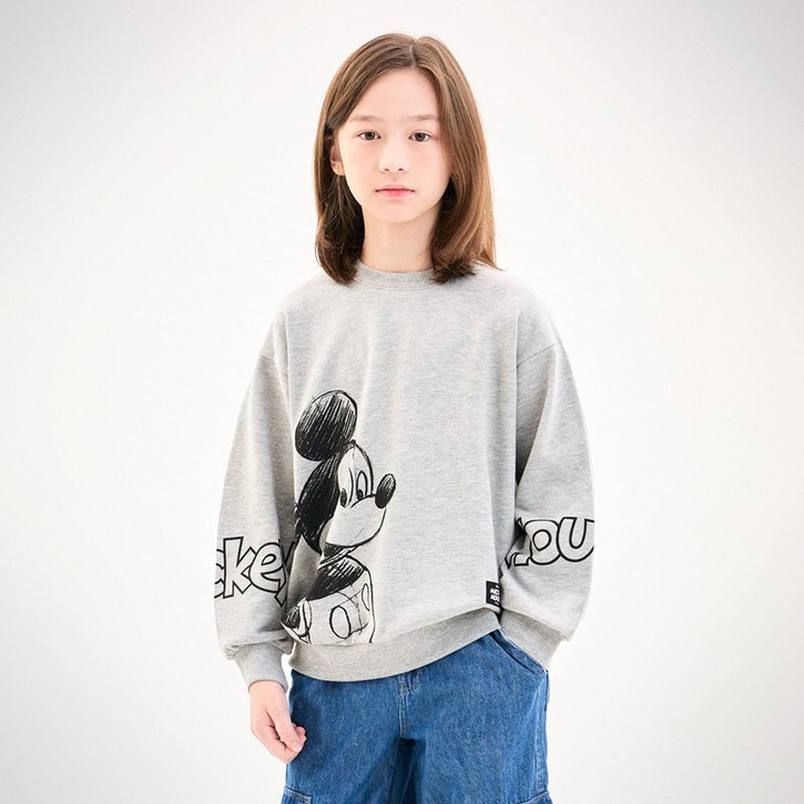 젤리스튜디오 디즈니 미키 마우스 스케치 맨투맨 티셔츠