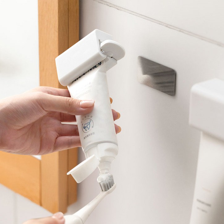 무식이네 홈 공중부양 탈부착 자석 치약짜개, 1개, 화이트