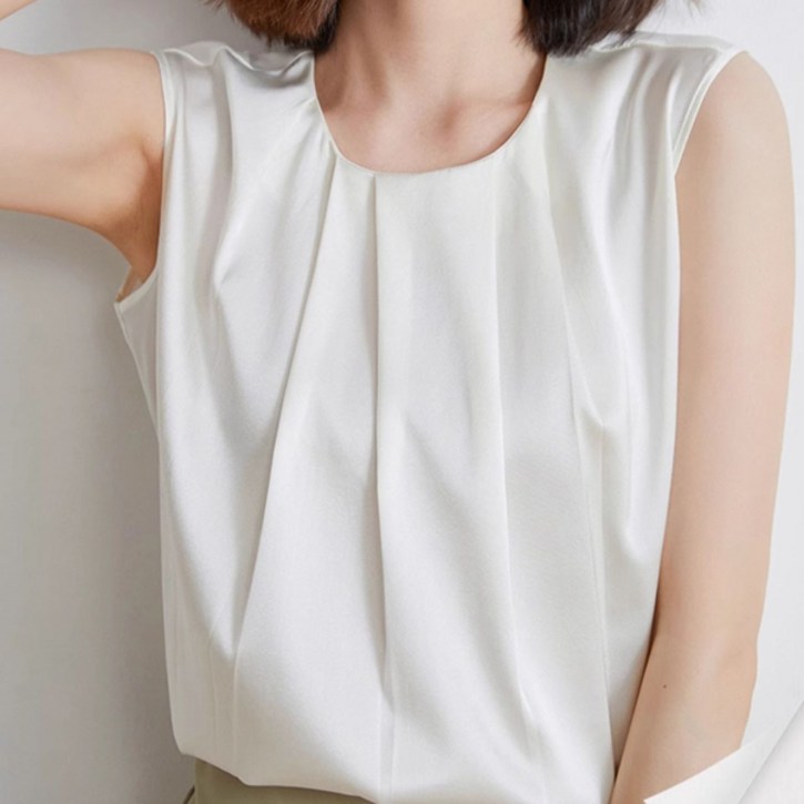 루나걸 여성용 브로아 새틴 나시 블라우스 L25SMBL032102