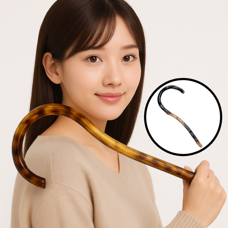 솜앤솜 시원한 등 어깨 마사지기 갈고리 안마기 나무 괄사 안마봉 지압봉