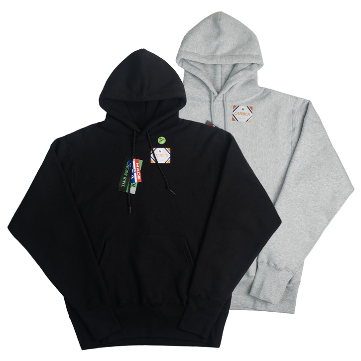 캠버 12oz 크로스 니트 풀오버 후드 기모 CB232