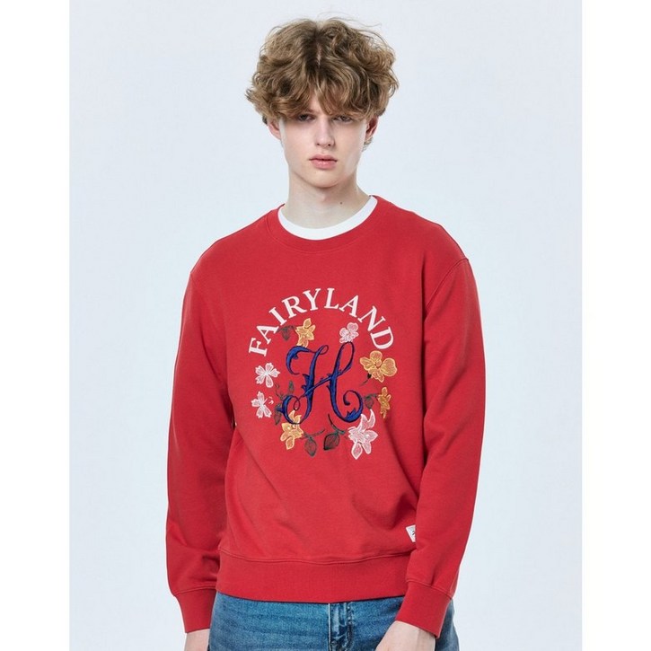 백화점 헤지스 25SS FAIRYLAND 그래픽 맨투맨티셔츠 HZTS5A701 111135