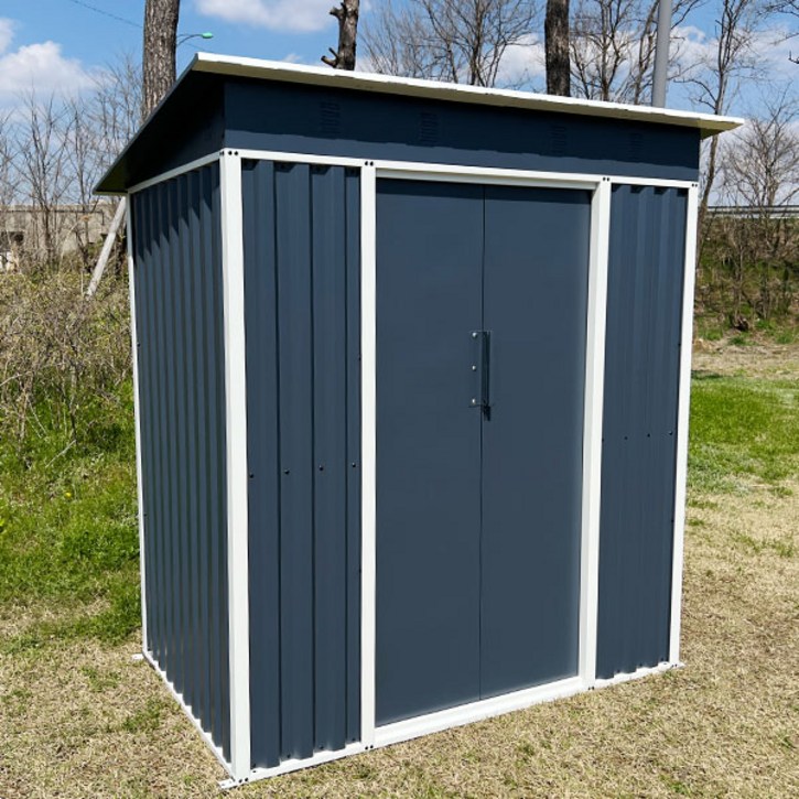 레드와이 조립식창고 6x4 슬로웁타입 플랫타입 조립이 쉬운 스틸창고 프리미엄 야외 미니 소형 이동식 간이 전원주택, 6x4 플랫형콜드그레이