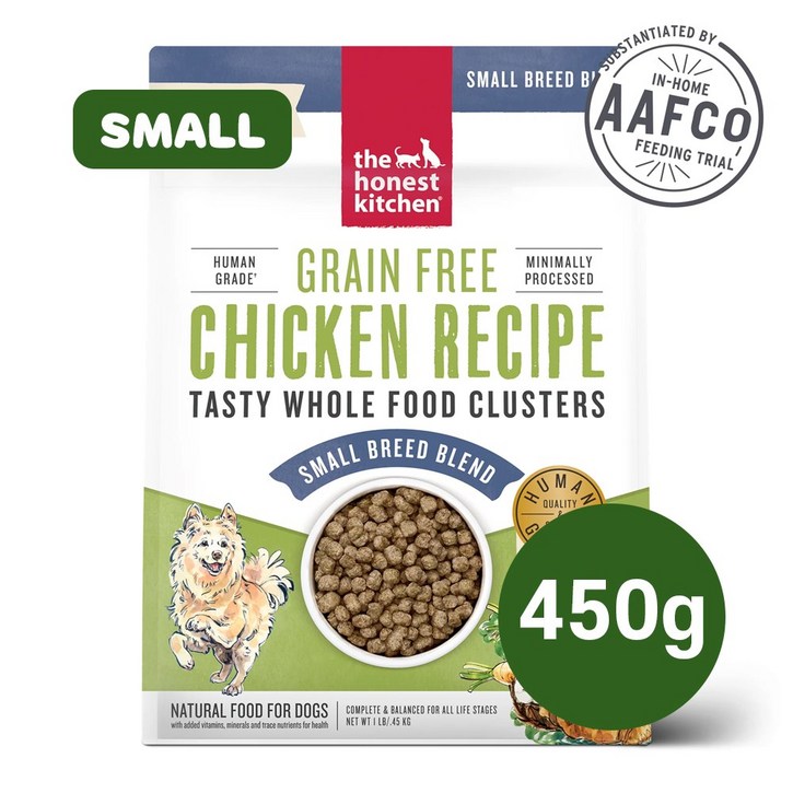 디어니스트키친 클러스터 그레인프리 치킨 스몰브리드 작은알갱이 오븐베이크 부드러운 소형견 말티즈 포메 시츄 치와와 퍼피 아기강아지 사료