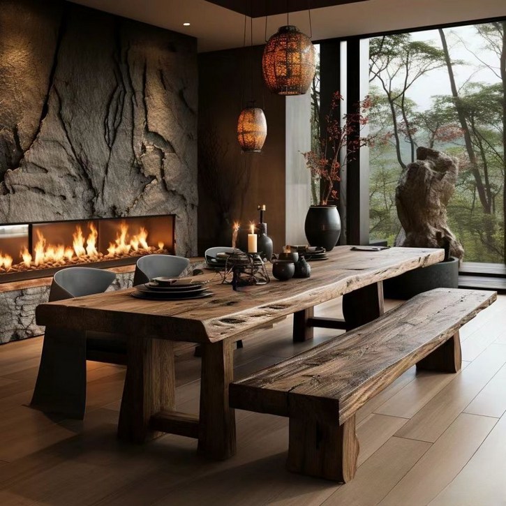 고재나무식탁 클래식 빈티지 원목 고풍 펜션 일식 엔틱 인테리어 우드, D. 200x80x76